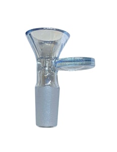 NoName - Glass Flat Handle Male Bowl | Electroplated Blue