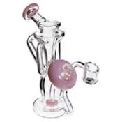 Plain Jane Glass - Donut Recycler Rig - 6.5" - Pink