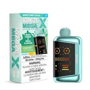 Accessories - Kraze Mega X Mighty Mint CG Ice 48k Disposable vape