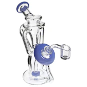 Glass  Donut Recycler Rig  6.5 inch Blue