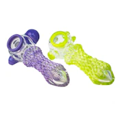 4" Cheech Textured Grip Glass Handpipe - Assorted Colours