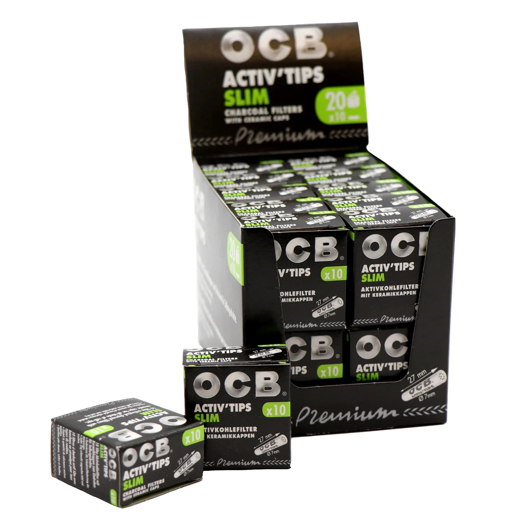 OCB - OCB | Active-Slim Charcoal Tips | 10 Pack Main Image