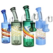 Pulsar Spiral Bottle Bong/Rig- Dark Blue