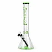 Spark 18in glass water bong with thick base - Green