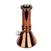6in Lume Beaker Mini Glass Bong Metallic Finish (Brown)