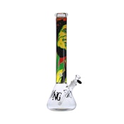 18_ 7mm Nice Glass Rasta Legend Beaker