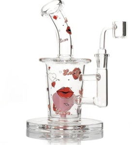 West Coast Gifts - Red Eye Glass 8" Tall Heart Rig