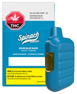 Spinach - SPINACH - Pufferz Sour Blue Razz Liquid Diamonds 1g Disposable Vape