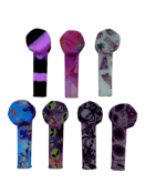 3.5 Inch Printed Silicone Pipes With Lids