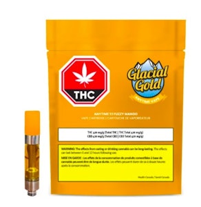 Glacial Gold - Glacial Gold - Anytime 1:1 CBD Fuzzy Mango Cartridge - 1g