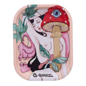 G-Rollz - G-Rollz - 'Mushroom Lover' Metal Rolling Tray - Small