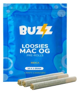 Buzz Cannabis - Buzz - Loosies Indica Rotating (Mac OG) Pre Rolls - 10 x 1g