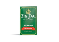 Zig Zag | Single Wide Wetproof Green Rolling Papers - 100pk