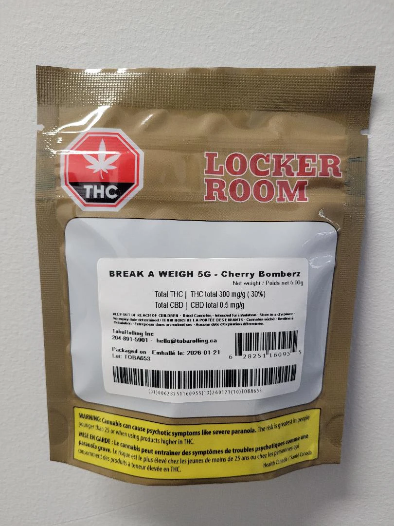 Tobarolling Inc. - Locker Room Break A Weigh (Various Strains) 5g Flower Main Image