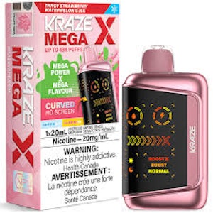 Accessories - Kraze Mega X Tangy Strawberry Watermelon Ice 48k Disposable vape