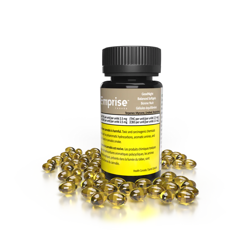 Emprise Goodnight Balanced 2.5 THC + 2.5 CBD 60 Softgels