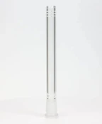 Glass Open Ended 6 Slits Downstem 5 1/2 inch (one)