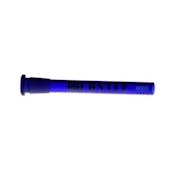 Castle Glass - 8 Slit Downstem - 5" Blue
