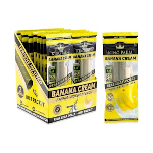 King Palm - TPB- KING PALM- BANANA CREAM FLAVORED PRE-ROLLED CONES X 2 PACK