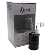 Dab Rig- 4" Tree Glass Oil Drum - Black