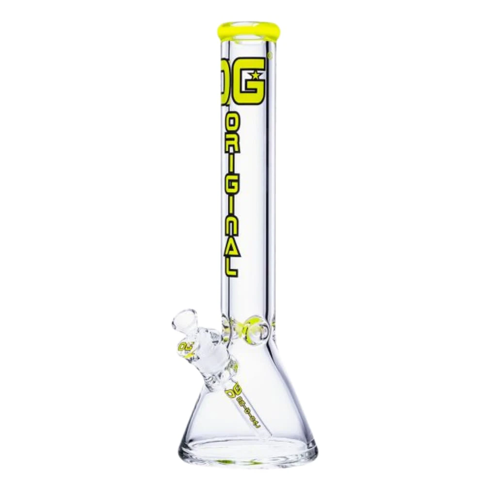 OG Glass - OG Original - Color Logo Beaker - Yellow 16" 9mm Main Image