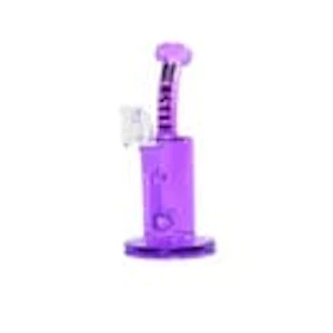 Castle Glassworks - 8.5" ELECTROPLATED BARREL RIG - PURPLE
