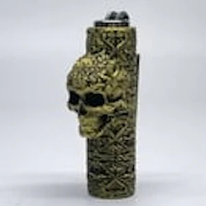Mad Lighter Shop - UNIQUE SKULL CASE COVER W/ CLIPPER LIGHTER