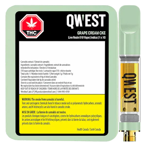 QWEST - Qwest Grape Cream CKE Live Resin Cartridge - 1g