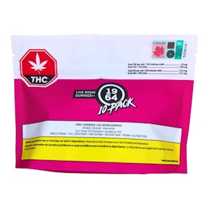 1964 - Multipack of 10 Pink Lemonade Live Rosin 10 x 4.2g Soft Chews