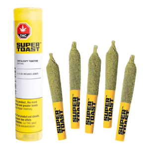 Super Toast - Super Toast Cantaloopy Toasters 5 x 0.5g Kief Coated and Distillate Infused Pre-Rolls
