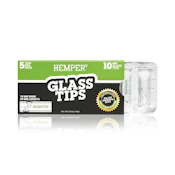 HEMPER GLASS FILTER TIPS - HEMPER GLASS FILTER TIPS 10MM 5PK