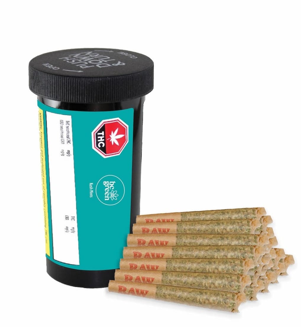 Kush Mints 20 x 0.5g Pre-Rolls by BC Green