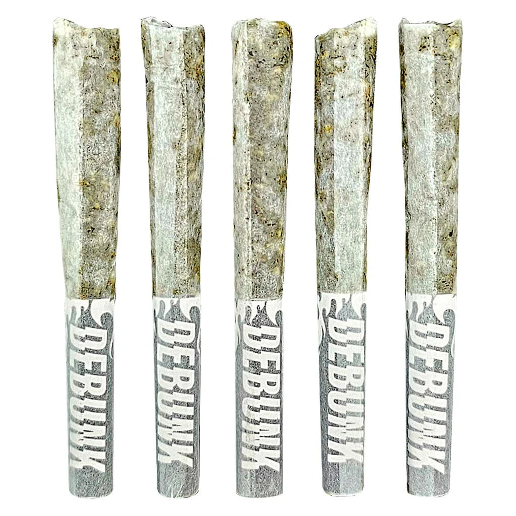 DEBUNK - Sour ZKZ 5 x 0.5g Bubble Hash Coated Infused Pre-Rolls Main Image