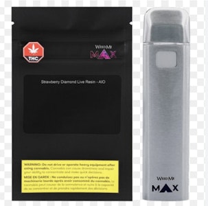 Weed Me Max - Strawberry Cough Diamond Live Resin 1g Disposable Vape - Weed Me Max