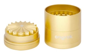 Ongrok 55mm 5pc Flower Petal Toothless Grinder w/ Storage - Gold