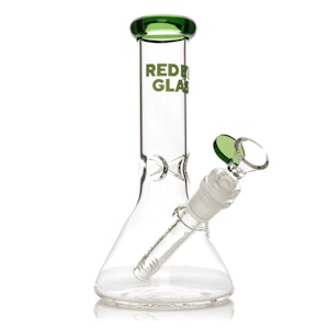 Red Eye Glass® - 8" Beaker Base Water Pipe - Green