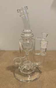 Unbranded - 10 Inch Glass Recycler Bong - Clear