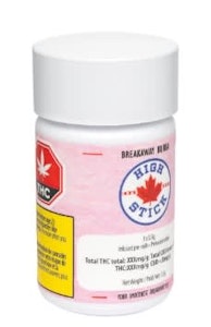 High Stick - Breakaway Bubba Liquid Diamond Infused & Kief Coated -Bubble Gum 3 X 0.5g Pre-Rolls