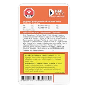 Dab Bods - Outsiders Atomic Orange 5 x 0.5g Infused Pre-Rolls