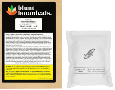 Blunt Botanicals - BLUNT BOTANICALS - Dark Matter Extra Strength Detox & Recovery Zero Waste 90g Bath Bomb