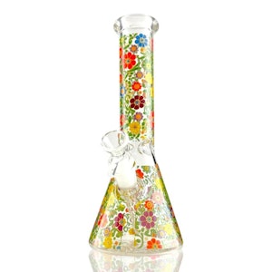BB - 10" Floral Garden Beaker Bong