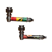 Mixed Design Small Metal Hand Pipe w/ Screens