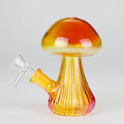 Shroom Bloom Iridescent Glass Bong - 4.5"- Orange