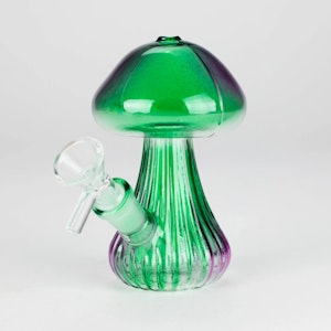 One Wholesale - Shroom Bloom Iridescent Glass Bong - 4.5" - Green