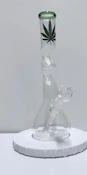 12" CANNABIS LEAF CLEAR BONG