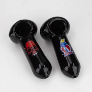 Nice Glass - 3" Black Glass Pipe - VARIOUS DESIGNS