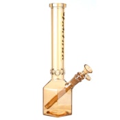 FORTUNE - 12" Hexagon Electroplated Barrel Base Glass Bong