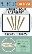 STANDARD ISSUE - 5PK SOUR RASPBERRY DISTILLATE INFUSED PRS