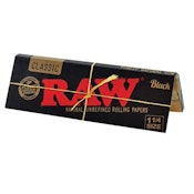RAW Black 1 1/4 Natural Unrefined Rolling Paper
