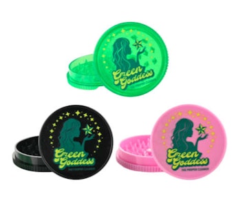 Smoke Arsenal - 3-Piece Green Goddess Plastic Grinder | Assorted Colours
